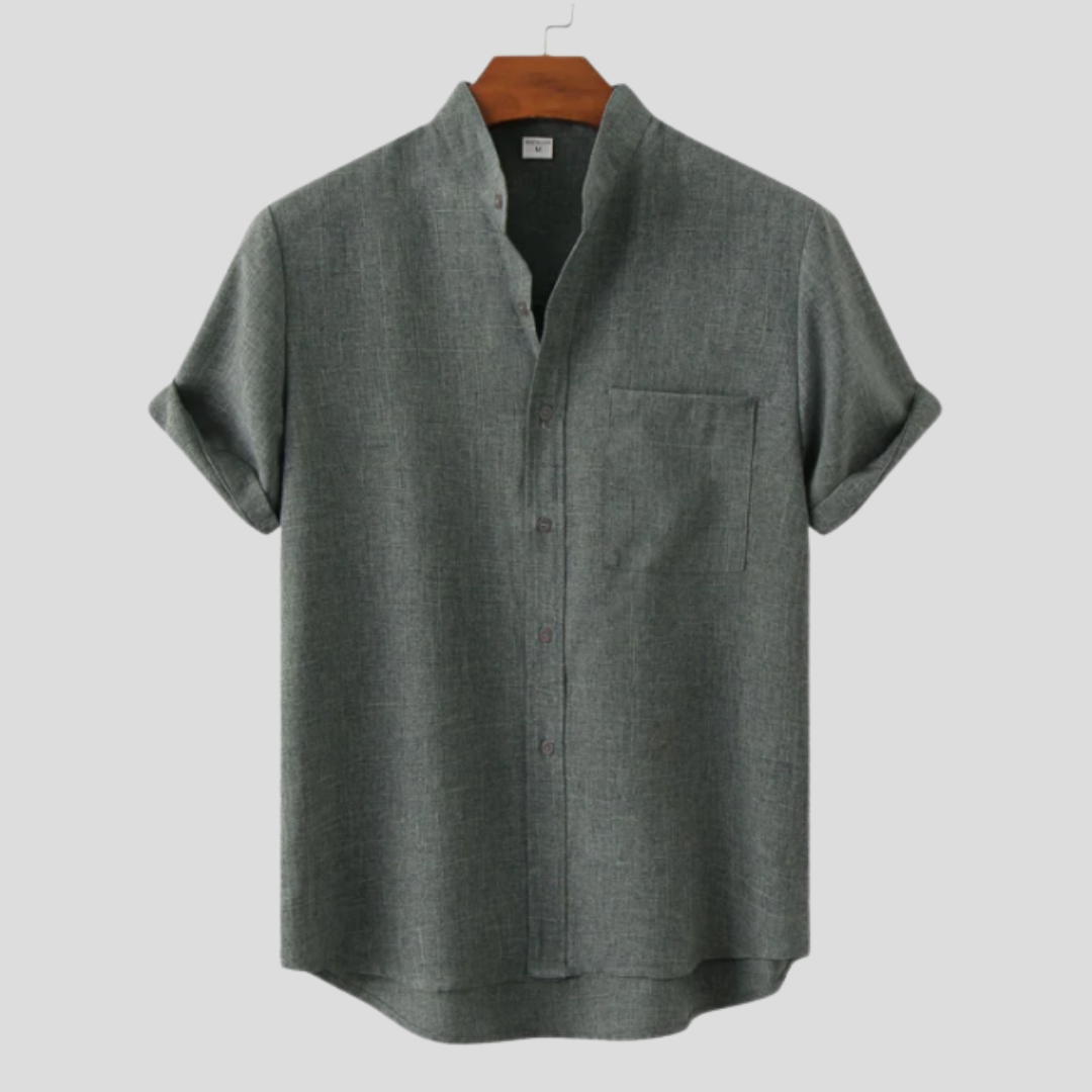 Arcus™ | Camicia in Cotone a Tinta Unita con Bottoni