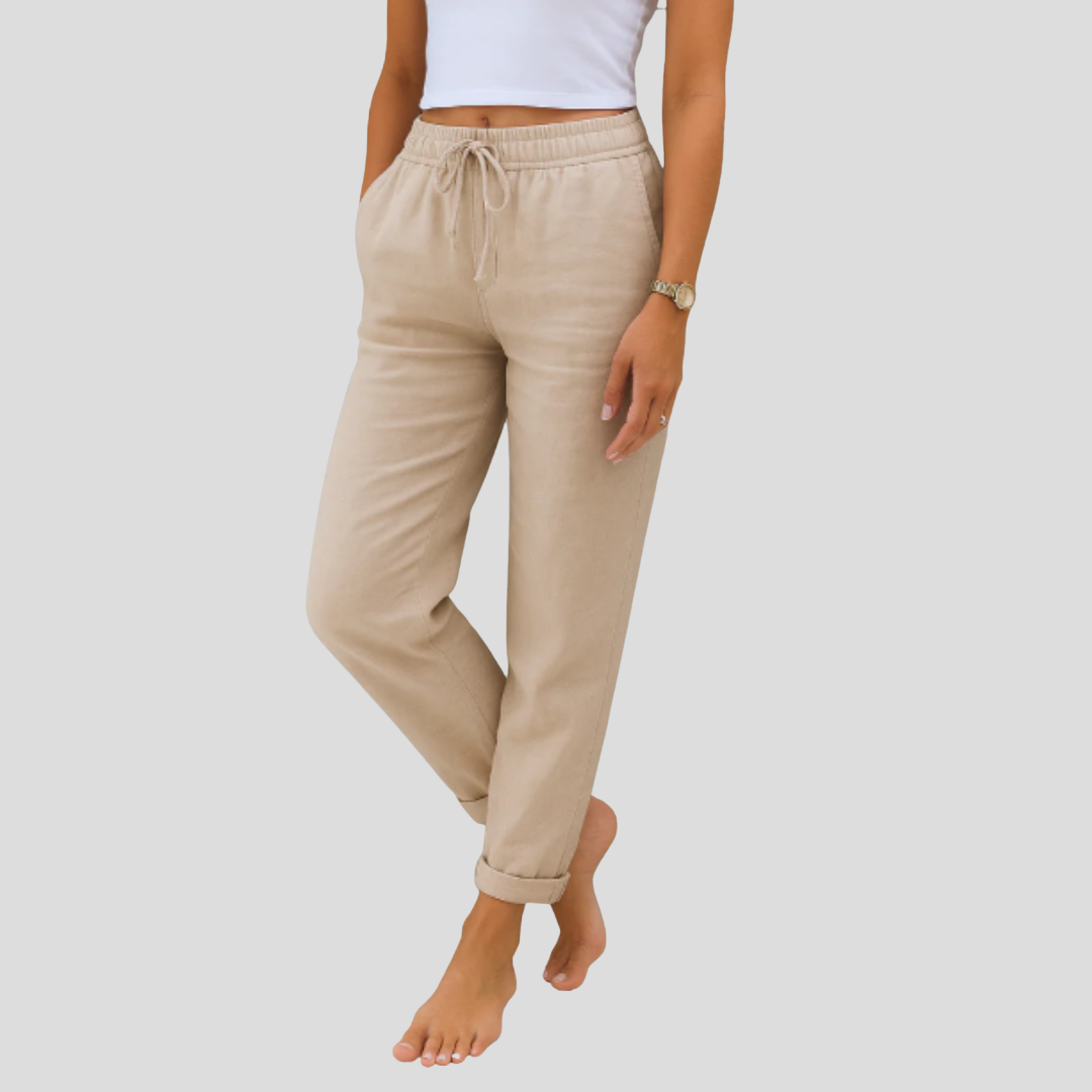 MAYLORA | Pantaloni Premium in Lino Stretch Traspirante