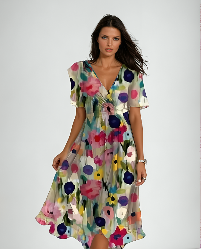 Annegret | Vestito Elegante con Scollo a V