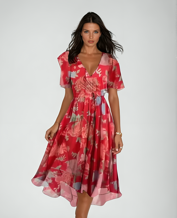 Annegret | Vestito Elegante con Scollo a V