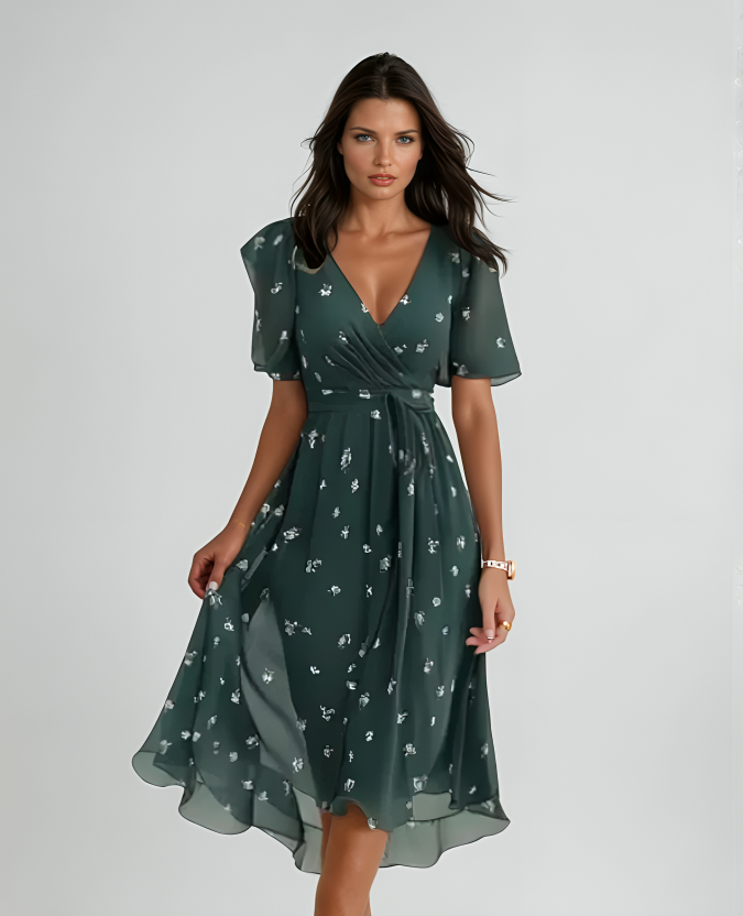 Annegret | Vestito Elegante con Scollo a V