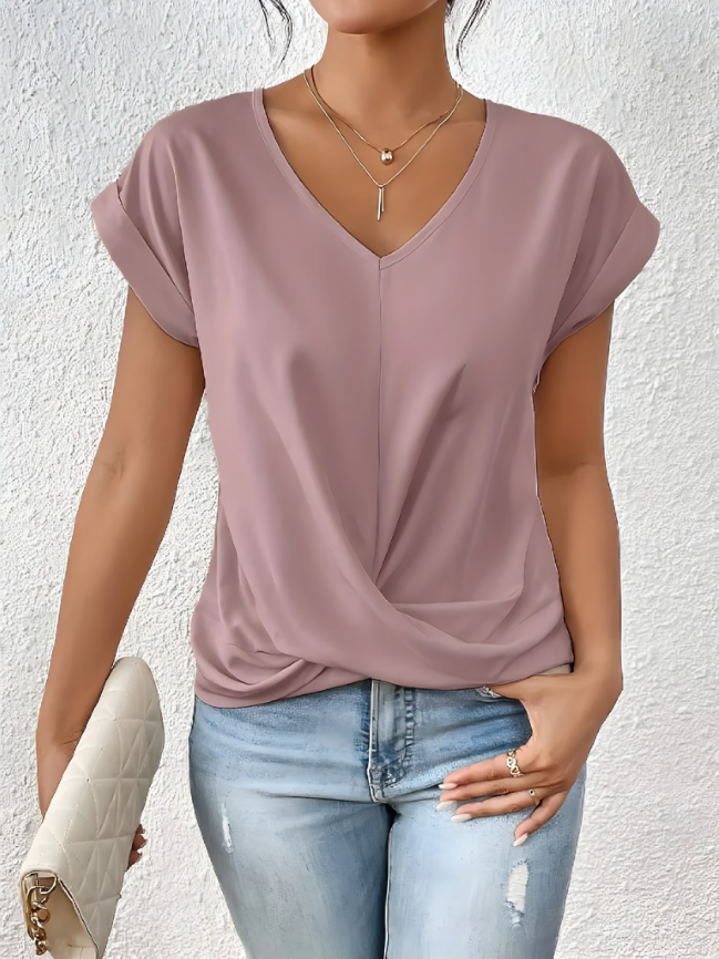 Maia™ | Top con Nodo Frontale e Scollo a V