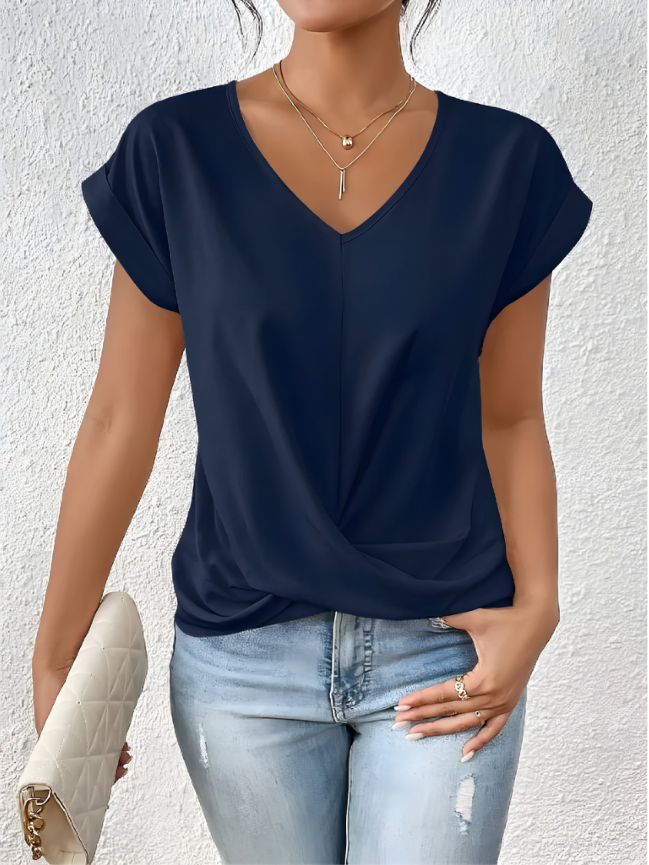 Maia™ | Top con Nodo Frontale e Scollo a V