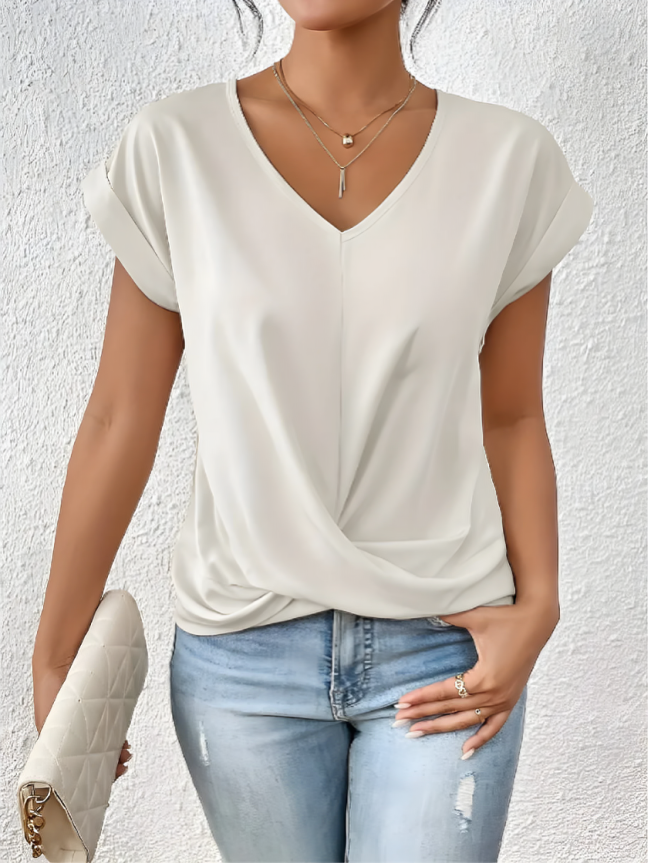 Maia™ | Top con Nodo Frontale e Scollo a V