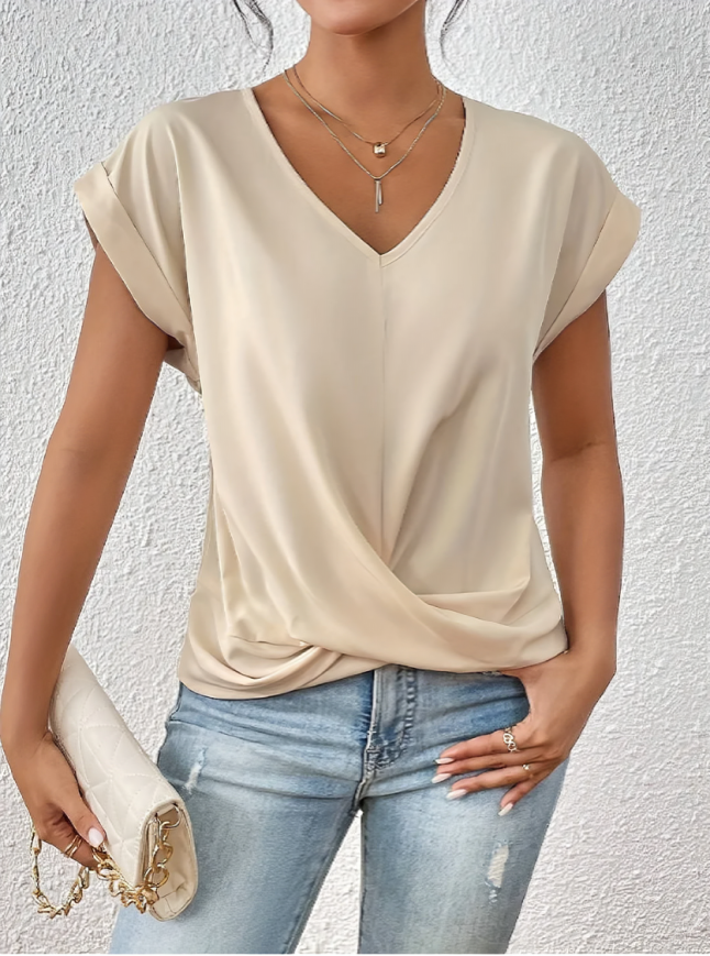 Maia™ | Top con Nodo Frontale e Scollo a V