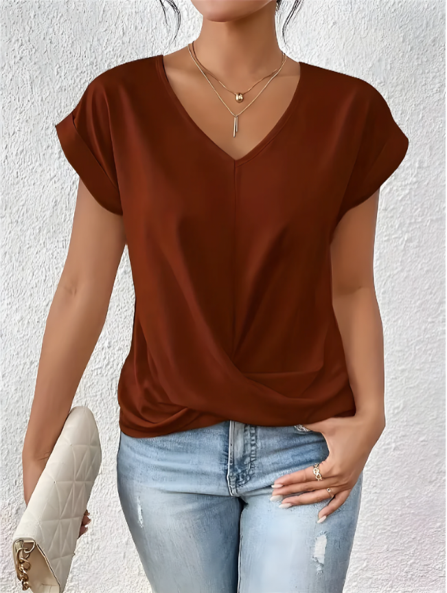 Maia™ | Top con Nodo Frontale e Scollo a V
